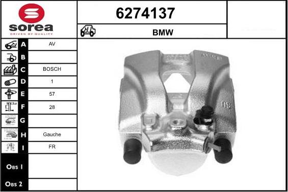 STARTCAR 6274137 - Тормозной суппорт autospares.lv