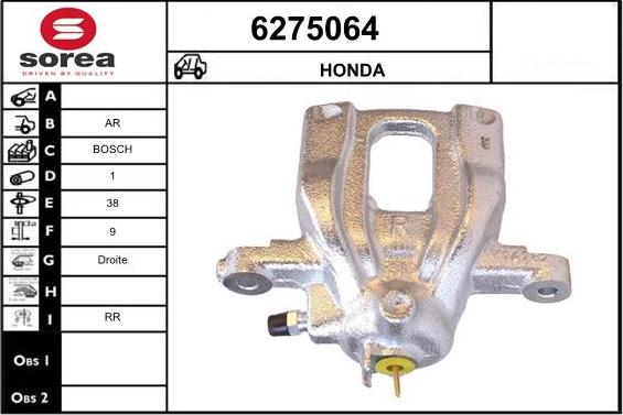 STARTCAR 6275064 - Тормозной суппорт autospares.lv