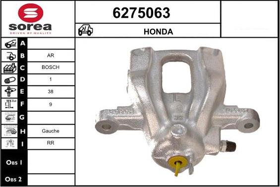 STARTCAR 6275063 - Тормозной суппорт autospares.lv