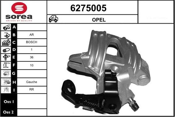 STARTCAR 6275005 - Тормозной суппорт autospares.lv