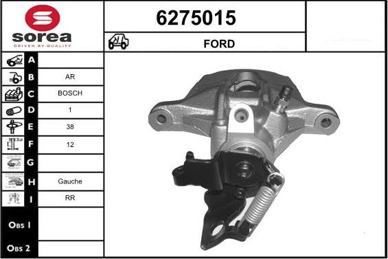 STARTCAR 6275015 - Тормозной суппорт autospares.lv