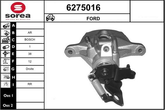 STARTCAR 6275016 - Тормозной суппорт autospares.lv