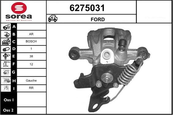 STARTCAR 6275031 - Тормозной суппорт autospares.lv