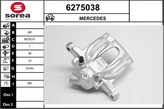 STARTCAR 6275038 - Тормозной суппорт autospares.lv