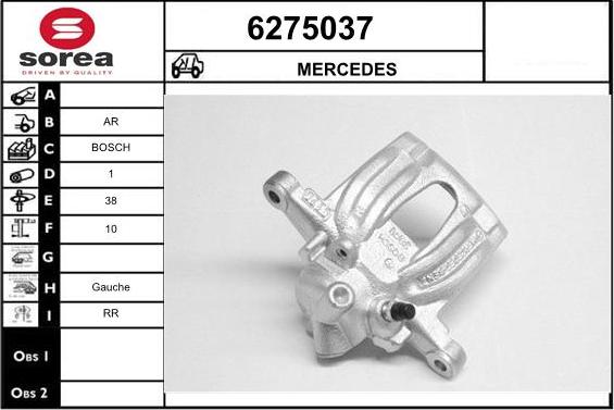 STARTCAR 6275037 - Тормозной суппорт autospares.lv