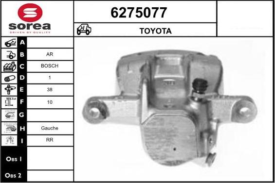 STARTCAR 6275077 - Тормозной суппорт autospares.lv