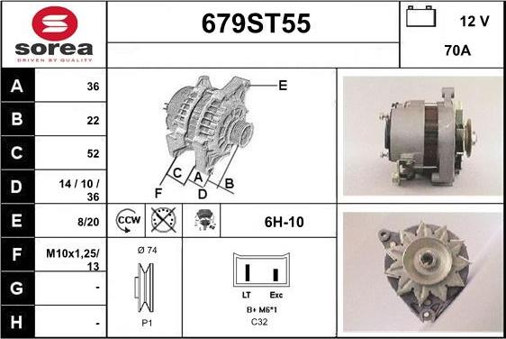 STARTCAR 679ST55 - Генератор autospares.lv