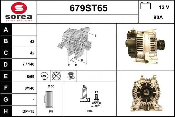 STARTCAR 679ST65 - Генератор autospares.lv