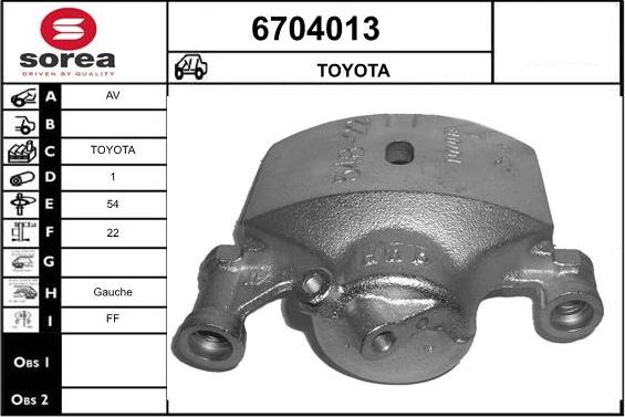 STARTCAR 6704013 - Тормозной суппорт autospares.lv