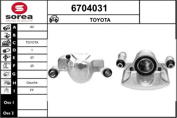 STARTCAR 6704031 - Тормозной суппорт autospares.lv