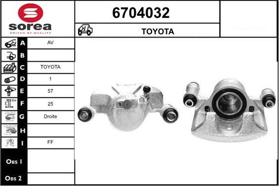 STARTCAR 6704032 - Тормозной суппорт autospares.lv