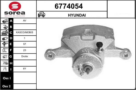 STARTCAR 6774054 - Тормозной суппорт autospares.lv