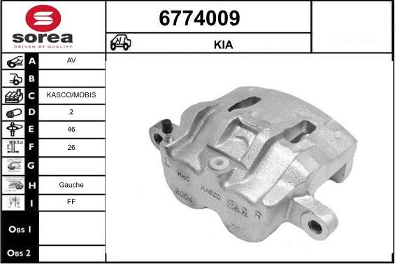 STARTCAR 6774009 - Тормозной суппорт autospares.lv