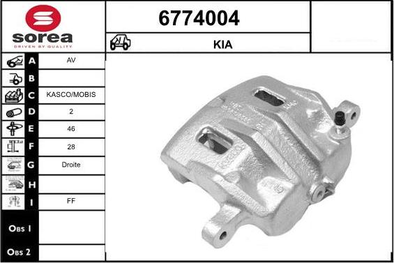 STARTCAR 6774004 - Тормозной суппорт autospares.lv