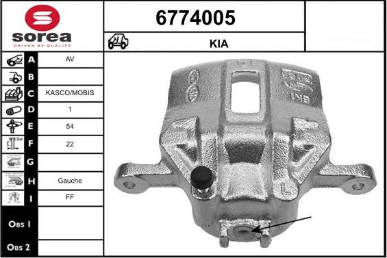 STARTCAR 6774005 - Тормозной суппорт autospares.lv