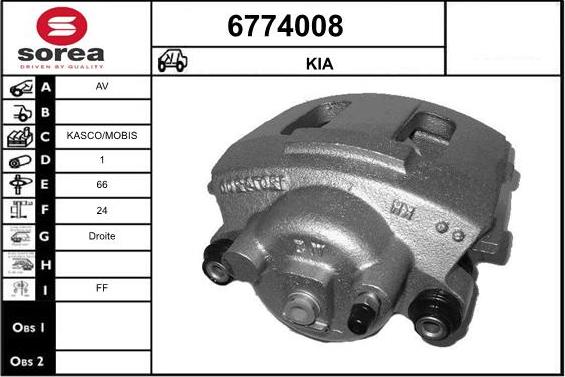 STARTCAR 6774008 - Тормозной суппорт autospares.lv