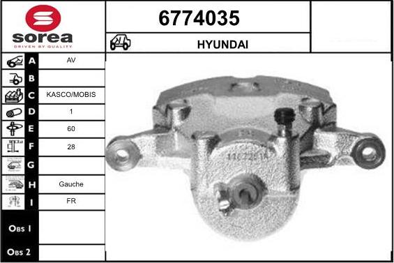 STARTCAR 6774035 - Тормозной суппорт autospares.lv