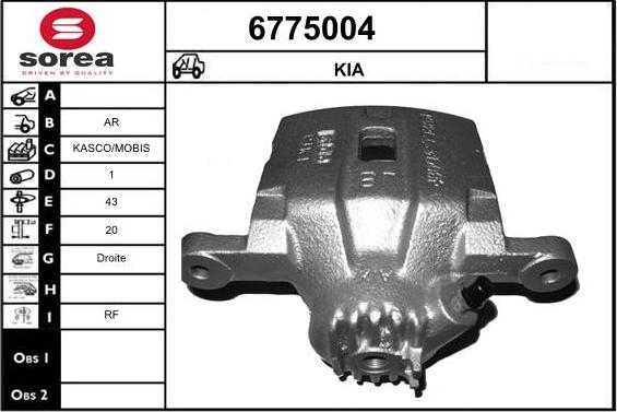 STARTCAR 6775004 - Тормозной суппорт autospares.lv