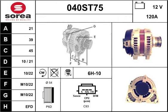 STARTCAR 040ST75 - Генератор autospares.lv