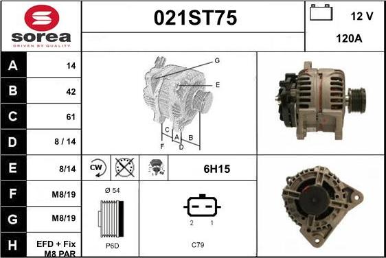 STARTCAR 021ST75 - Генератор autospares.lv