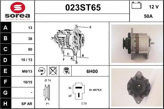 STARTCAR 023ST65 - Генератор autospares.lv