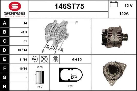 STARTCAR 146ST75 - Генератор autospares.lv