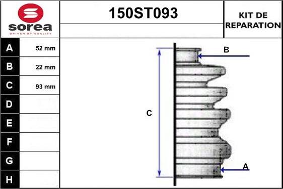 STARTCAR 150ST093 - Пыльник, приводной вал autospares.lv