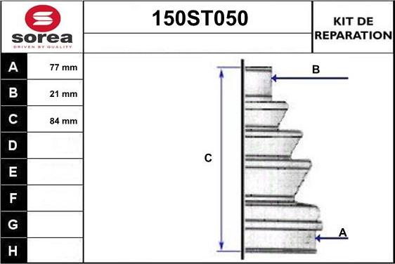 STARTCAR 150ST050 - Пыльник, приводной вал autospares.lv