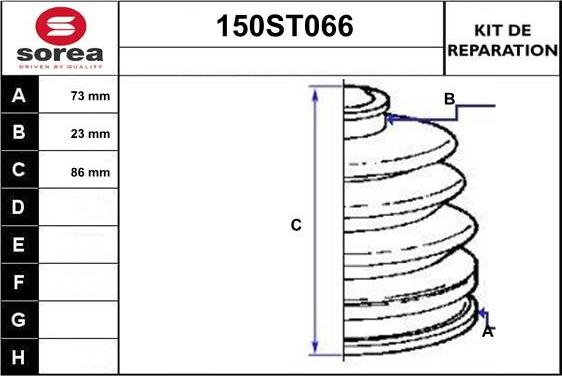 STARTCAR 150ST066 - Пыльник, приводной вал autospares.lv