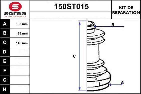 STARTCAR 150ST015 - Пыльник, приводной вал autospares.lv