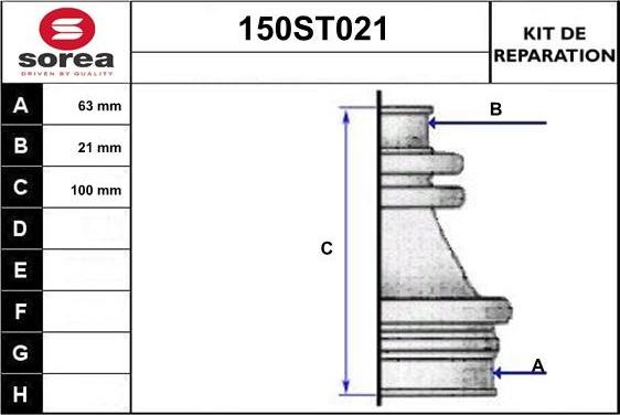 STARTCAR 150ST021 - Пыльник, приводной вал autospares.lv