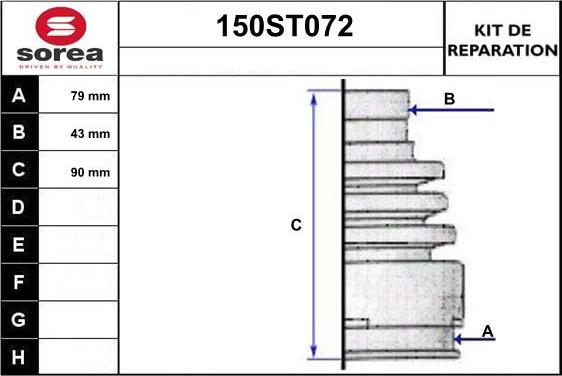 STARTCAR 150ST072 - Пыльник, приводной вал autospares.lv