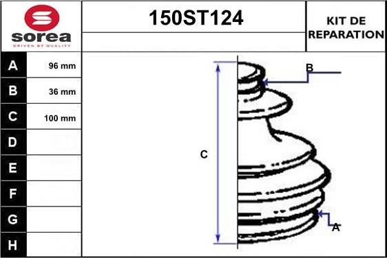 STARTCAR 150ST124 - Пыльник, приводной вал autospares.lv