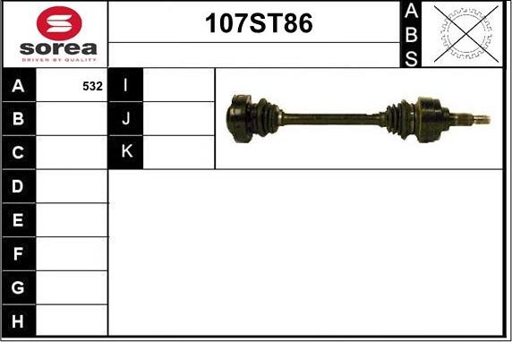 STARTCAR 107ST86 - Приводной вал autospares.lv