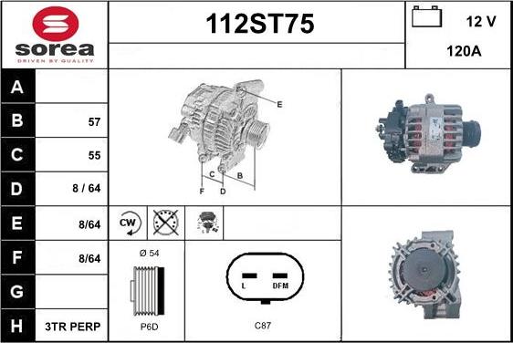 STARTCAR 112ST75 - Генератор autospares.lv