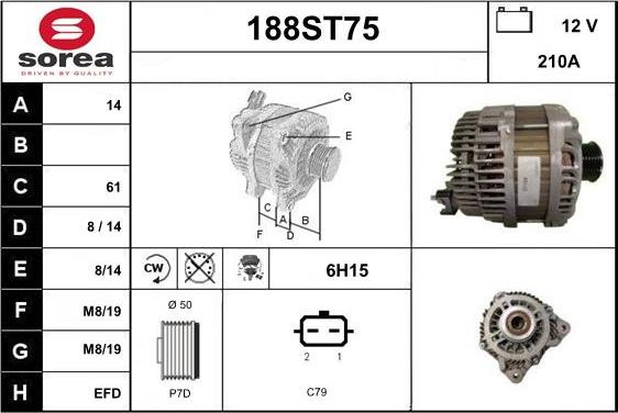 STARTCAR 188ST75 - Генератор autospares.lv