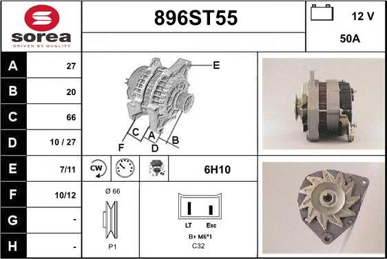 STARTCAR 896ST55 - Генератор autospares.lv