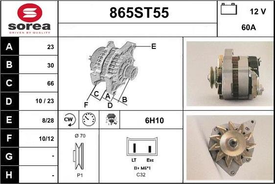 STARTCAR 865ST55 - Генератор autospares.lv