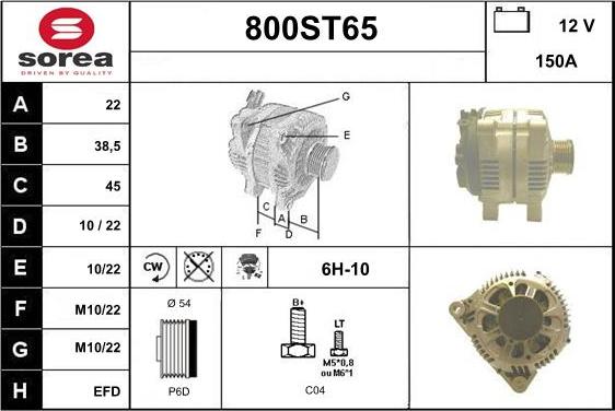 STARTCAR 800ST65 - Генератор autospares.lv