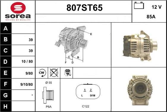 STARTCAR 807ST65 - Генератор autospares.lv