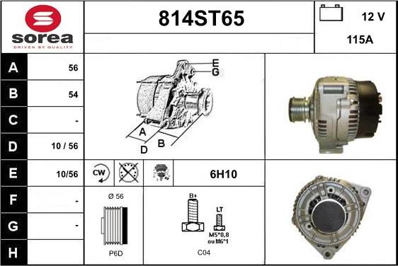 STARTCAR 814ST65 - Генератор autospares.lv