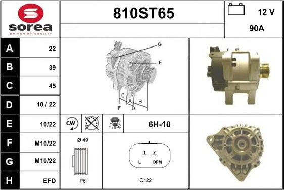 STARTCAR 810ST65 - Генератор autospares.lv