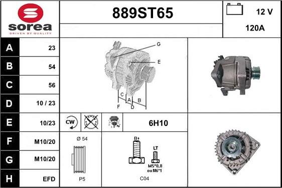 STARTCAR 889ST65 - Генератор autospares.lv