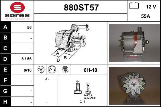 STARTCAR 880ST57 - Генератор autospares.lv