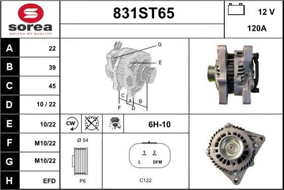 STARTCAR 831ST65 - Генератор autospares.lv