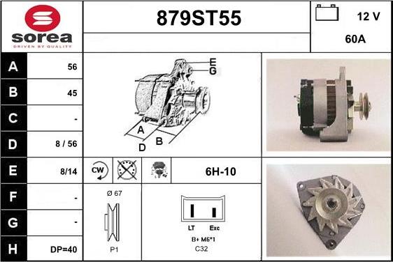 STARTCAR 879ST55 - Генератор autospares.lv