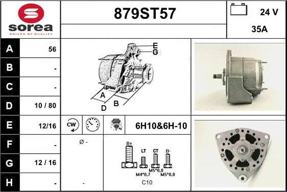 STARTCAR 879ST57 - Генератор autospares.lv