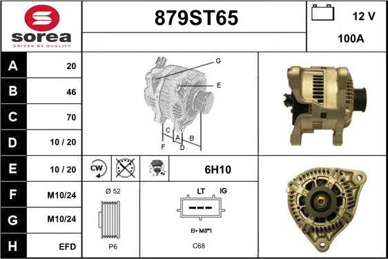 STARTCAR 879ST65 - Генератор autospares.lv