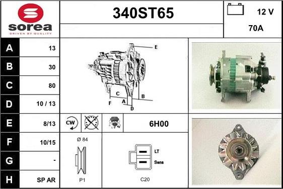 STARTCAR 340ST65 - Генератор autospares.lv