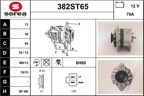 STARTCAR 382ST65 - Генератор autospares.lv